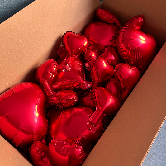 Remplir sa box de coeurs rouge
