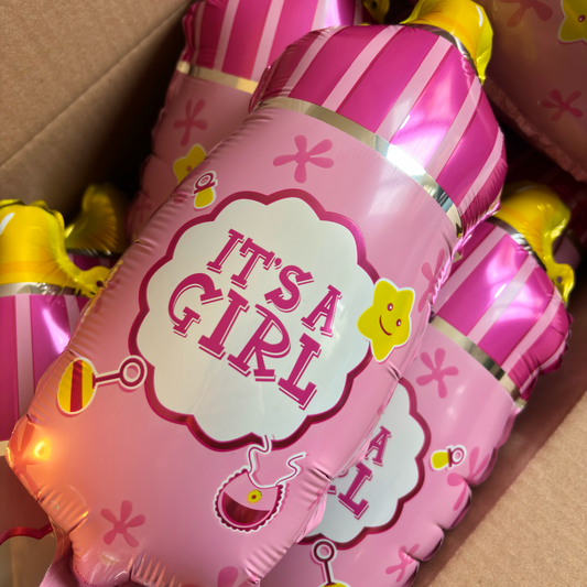 Ballons biberons "it's a girl"
