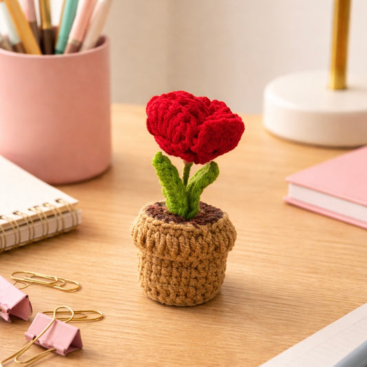 Rose en crochet
