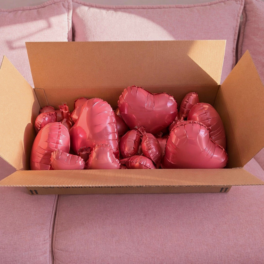 Ballons coeurs roses